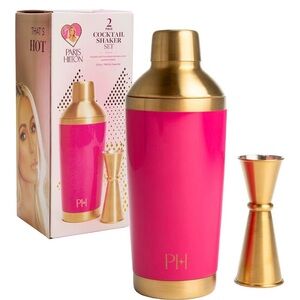 New Paris Hilton 2-Piece Cocktail Shaker Set